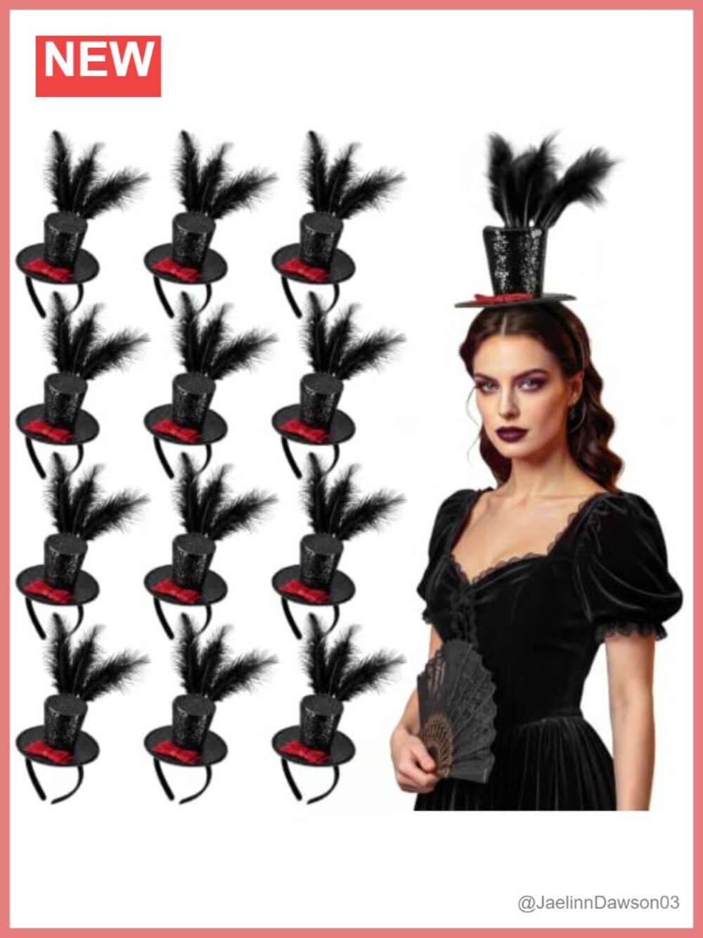 12pc Mini Top Hat Headband Fascinator Costume Set Ringmaster